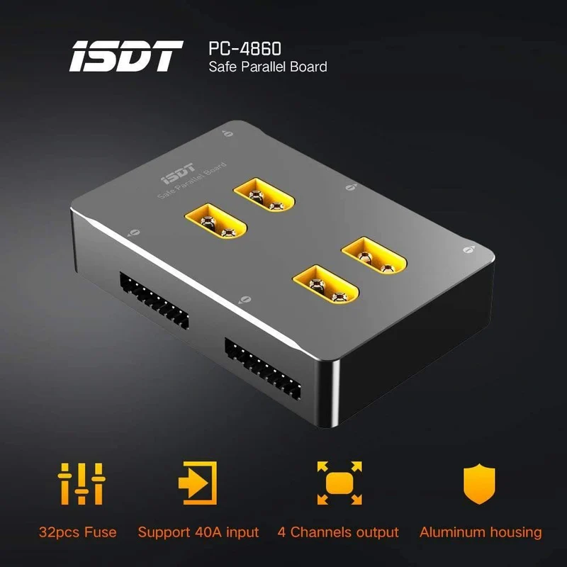 PC-4860 ISDT Lipo Charger Parallel Charging Station Support 4 Packs of LiPo Battery 1-8S XT60 RC