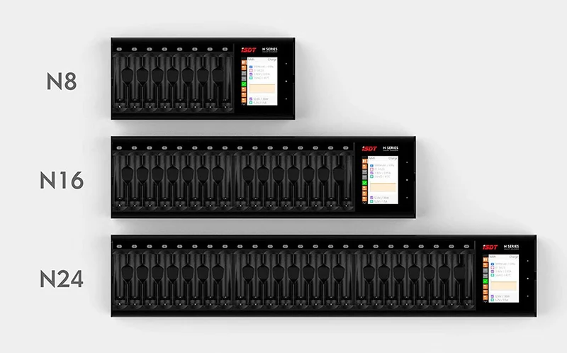 ISDT N8 battery charger LCD display quick charger for 8 batteries NI-MH NI-Cd AA AAA Li-ion LiFePO4 Eneloop Panasonic Varta battery