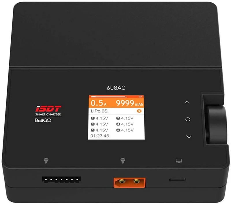 ISDT 608AC AC 50W DC 200W 8A BattGo Smart Battery Charger with Detachable Power Adapter