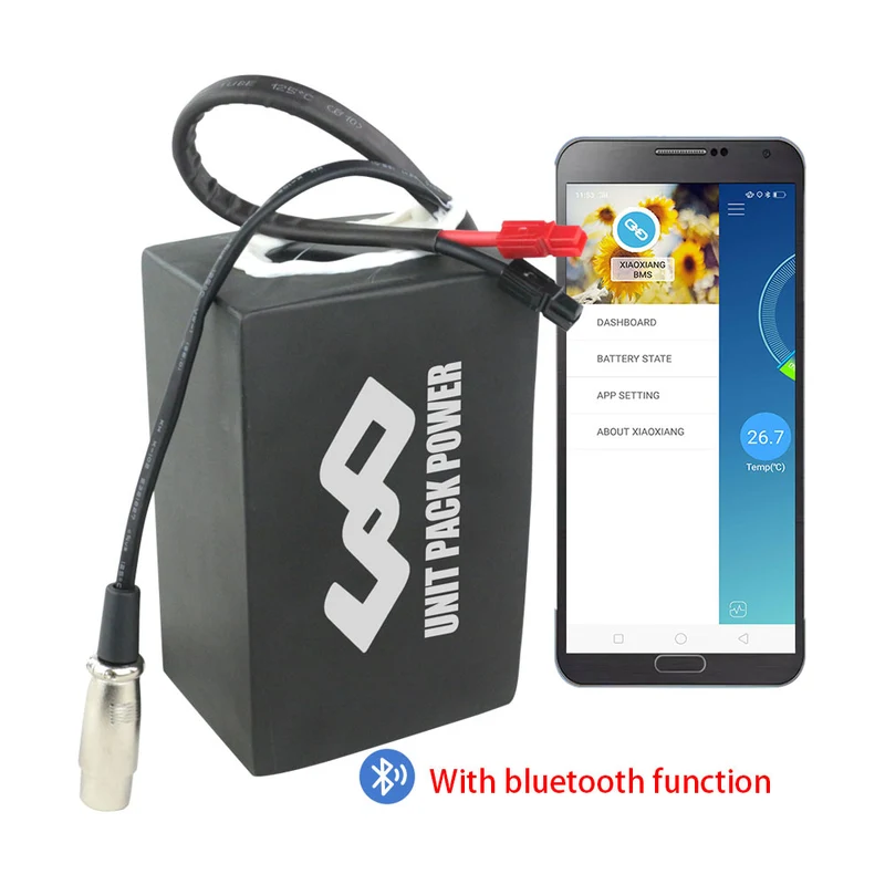 52V 20Ah battery black lithium-ion with 40A BMS for Outdoor ebike D034-1