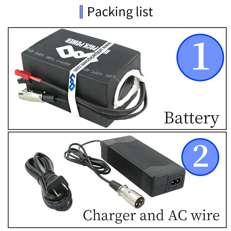 52V 20Ah battery black lithium-ion with 40A BMS for Outdoor ebike D034-1