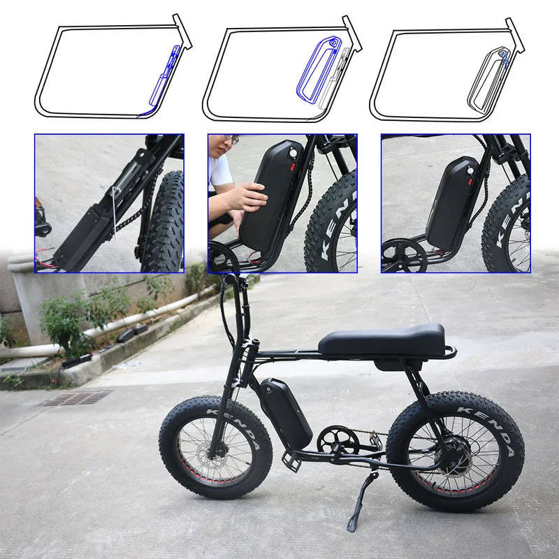 36V 19.2Ah battery lithium-ion Hailong II Ebike battery with BMS USB for motor emergency backup S039-3