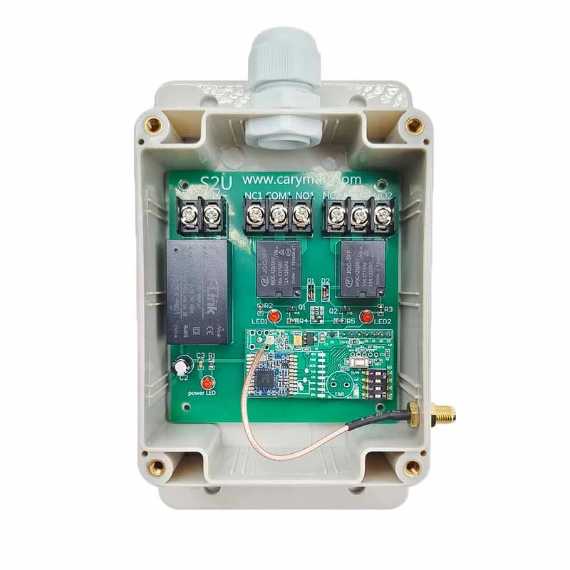 230V interrupteur sans fil sortie contact sec 2 voies 10A 5km (Modèle: 0020690)
