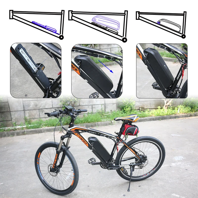 US Stock 36V 19.2Ah battery lithium-ion Hailong Ebike battery with BMS USB for motor emergency backup S039