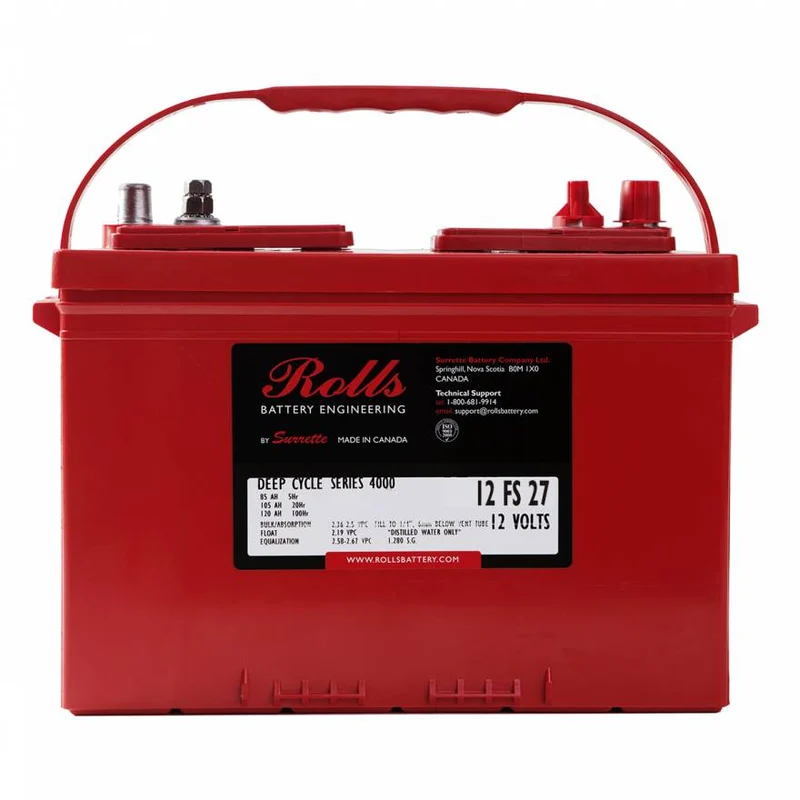 12 FS 27 Deep Cycle Battery Gr 27 DT 12V 105Ah 185RC Rolls