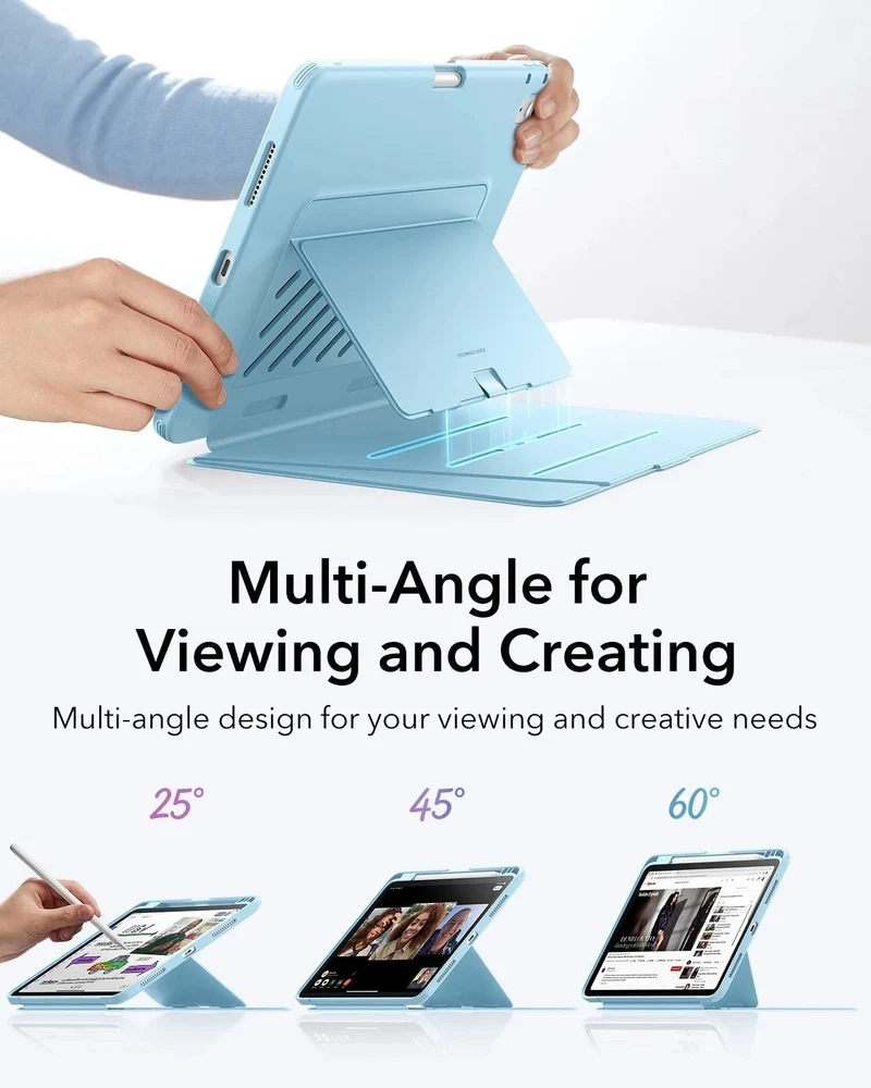 iPad Air 11" (M4) 2026 Bundle Flip Magnetic Case with Pencil Holder & Armorite® Protection - Sky Blue