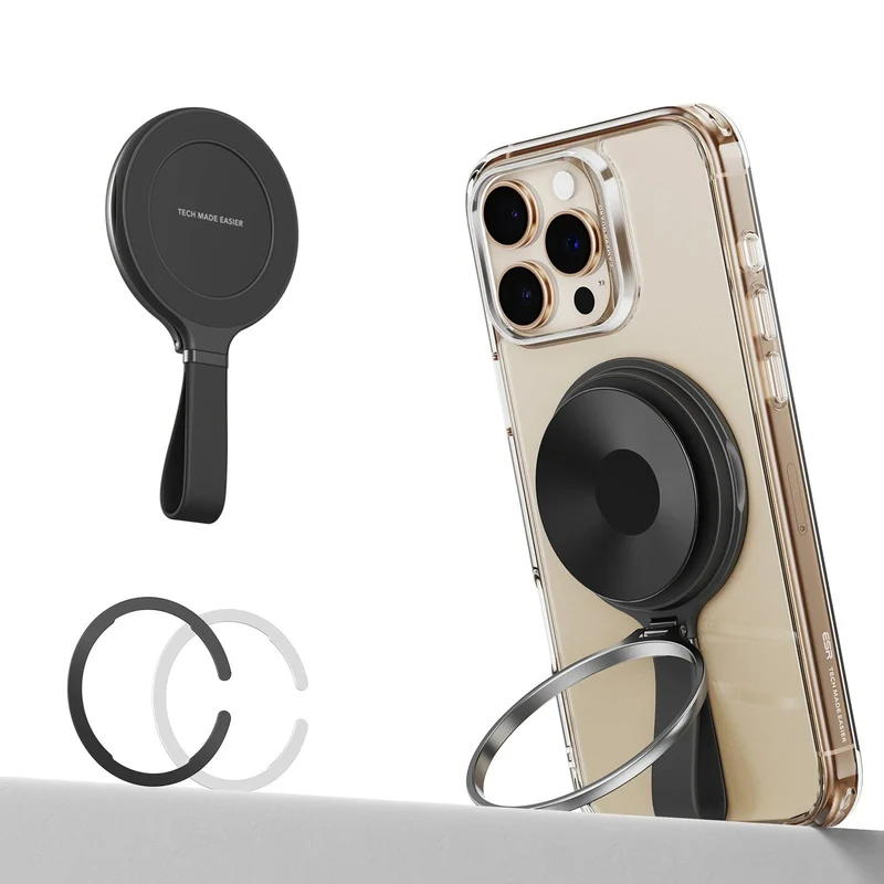 ESR HaloLock Suction Phone Mount (Ring Stand) - Black