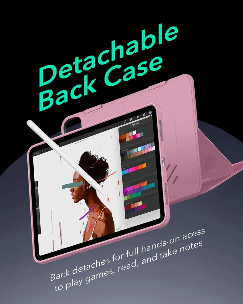 iPad Pro 13" (M5) 2025 Bundle Shift Magnetic Case & Armorite Pro Screen Protector With UltraFit Tray - Pink