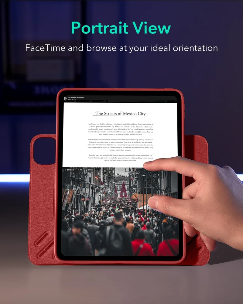 iPad Pro 11" (M5) 2025 Bundle Shift Magnetic Case & Armorite Pro Screen Protector With UltraFit Tray - Red