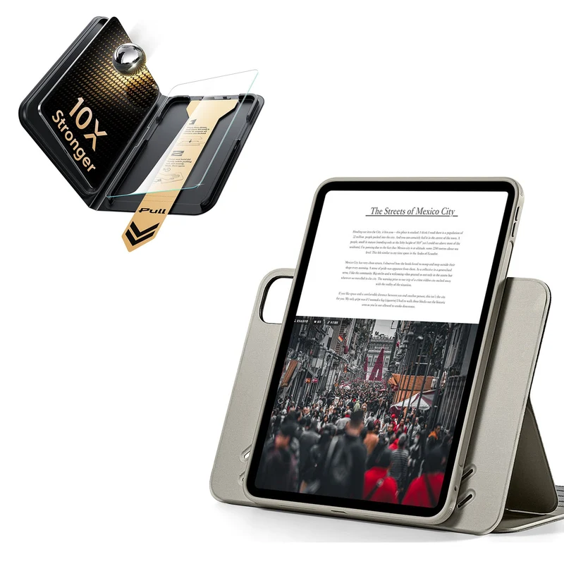 iPad Pro 11" (M5) 2025 Bundle Shift Magnetic Case & Armorite Pro Screen Protector With UltraFit Tray - Titanium