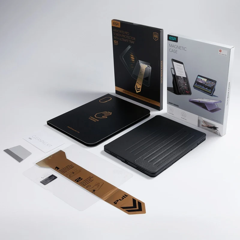 iPad Air 13" (M4) 2026 Bundle Shift Magnetic Case & Armorite Pro Screen Protector With UltraFit Tray - Black