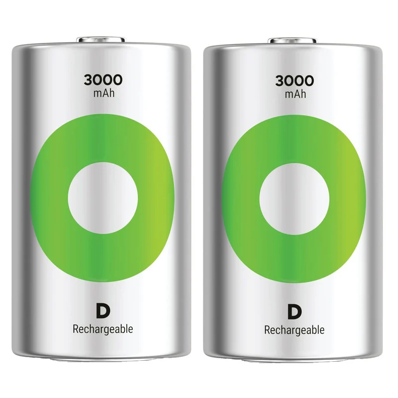 GP300DHCR21-2TLB2 D Ni-MH 3000mAh Rechargeable Battery GP ReCyko (Pkg of 2)