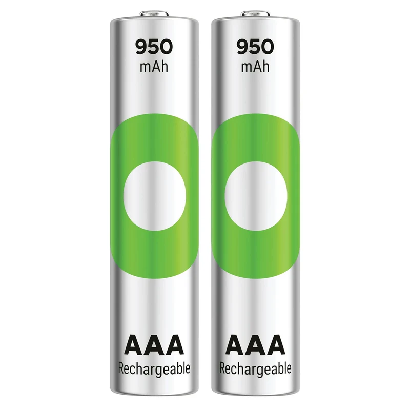 GP100AAAHCER21-2TLB2 AAA Ni-MH 950mAh Rechargeable Battery GP ReCyko (Pkg of 2)