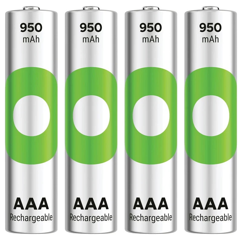 GP100AAAHCER21-2TLB4 AAA Ni-MH 950mAh Rechargeable Battery GP ReCyko (Pkg of 4)