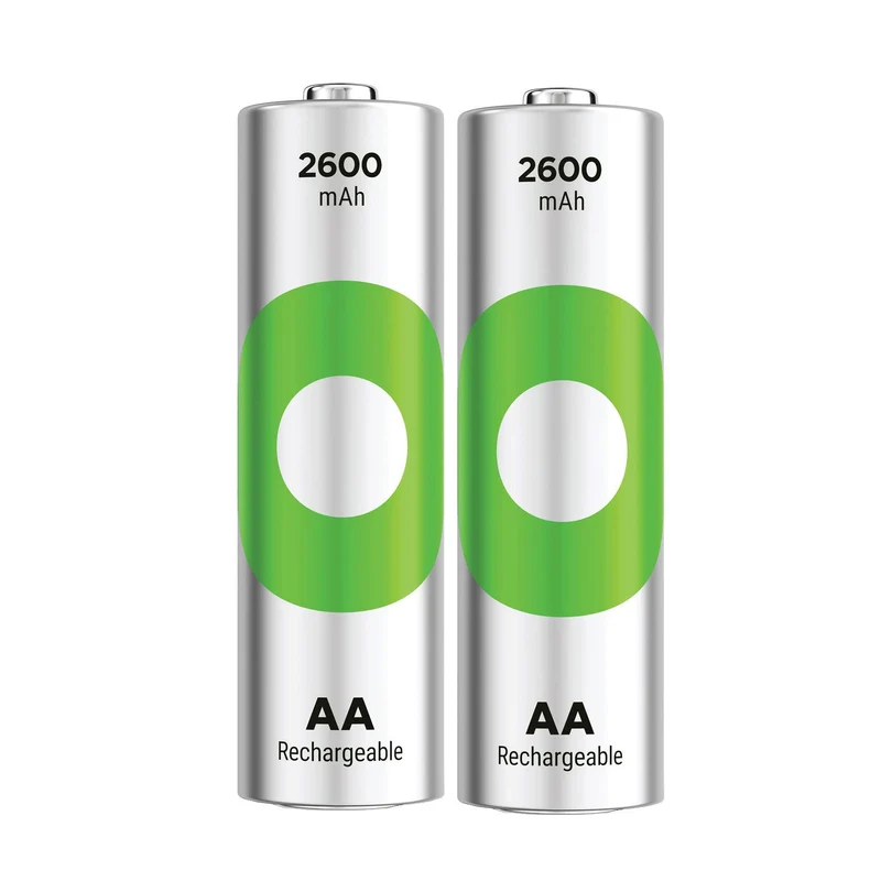 GP270AAHCER21-2TLB2 AA Ni-MH 2600mAh Rechargeable Battery GP ReCyko (Pack of 2)