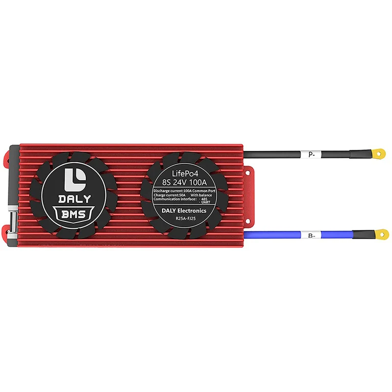 Daly smart bms Lifepo4 8S 24V 100A bluetooth BMS board 24 65 166