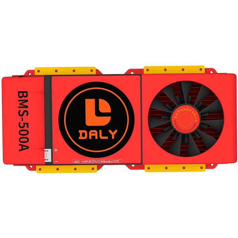 Daly smart bms Lifepo4 4S 12V 500A bluetooth BMS FAN board 52 130 257