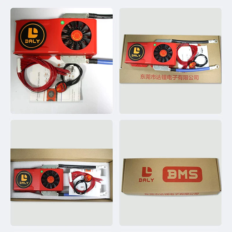 Daly smart bms Lifepo4 4S 12V 200A bluetooth BMS FAN board 52 130 235