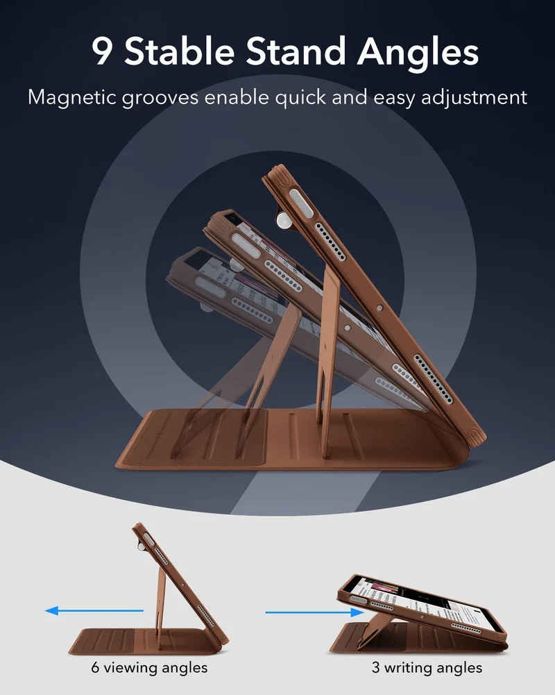 iPad Air 11" (M4) 2026 Bundle Shift Magnetic Case & Armorite® Pro Screen Protector With UltraFit Tray - Brown