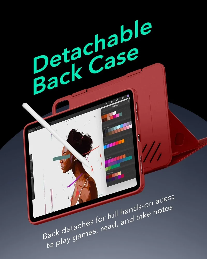iPad Air 11" (M4) 2026 Bundle Shift Magnetic Case & Armorite® Pro Screen Protector With UltraFit Tray - Red