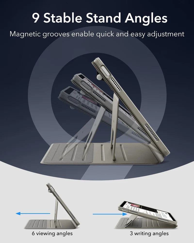 iPad 11" (A16) 2025 Bundle Shift Magnetic Case & Armorite® Pro Screen Protector With UltraFit Tray - Titanium