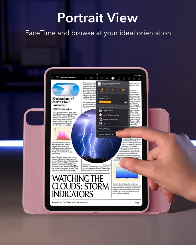iPad 11" (A16) 2025 Bundle Shift Magnetic Case & Armorite® Pro Screen Protector With UltraFit Tray - Pink