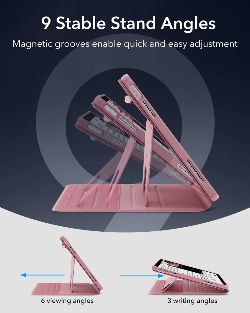 iPad 11" (A16) 2025 Bundle Shift Magnetic Case & Armorite® Pro Screen Protector With UltraFit Tray - Pink