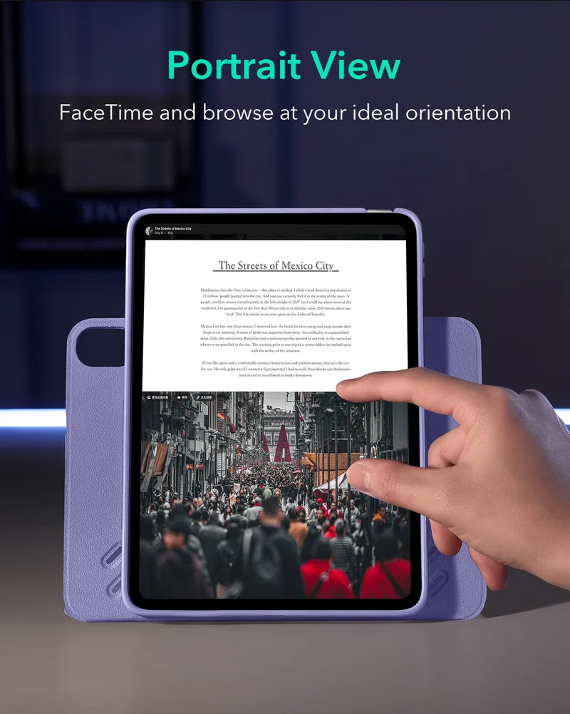 iPad 11" (A16) 2025 Bundle Shift Magnetic Case & Armorite® Pro Screen Protector With UltraFit Tray - Purple