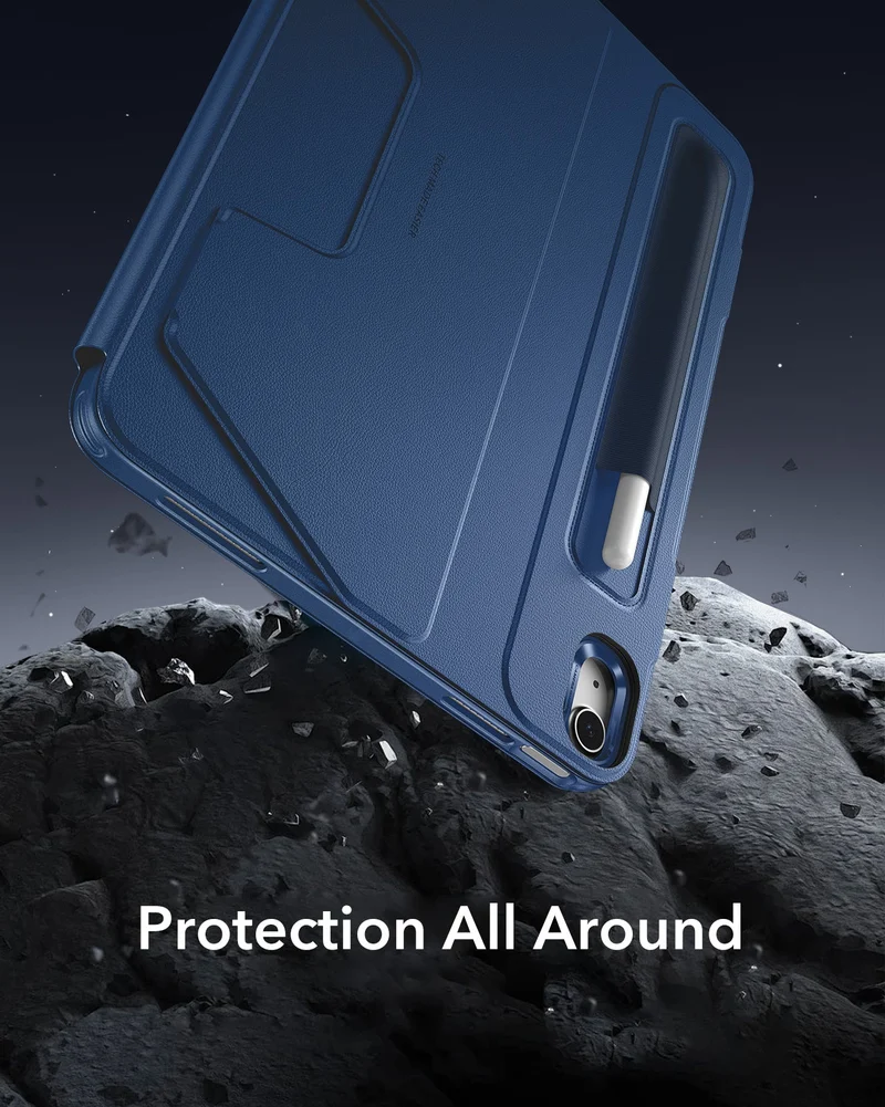 iPad 11" (A16) 2025 Bundle Shift Magnetic Case & Armorite® Pro Screen Protector With UltraFit Tray - Navy Blue