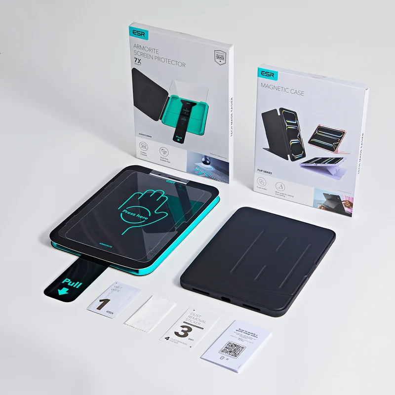 iPad Air 11" (M4) 2026 Bundle Flip Magnetic Case with Pencil Holder & Armorite® Protection - Green