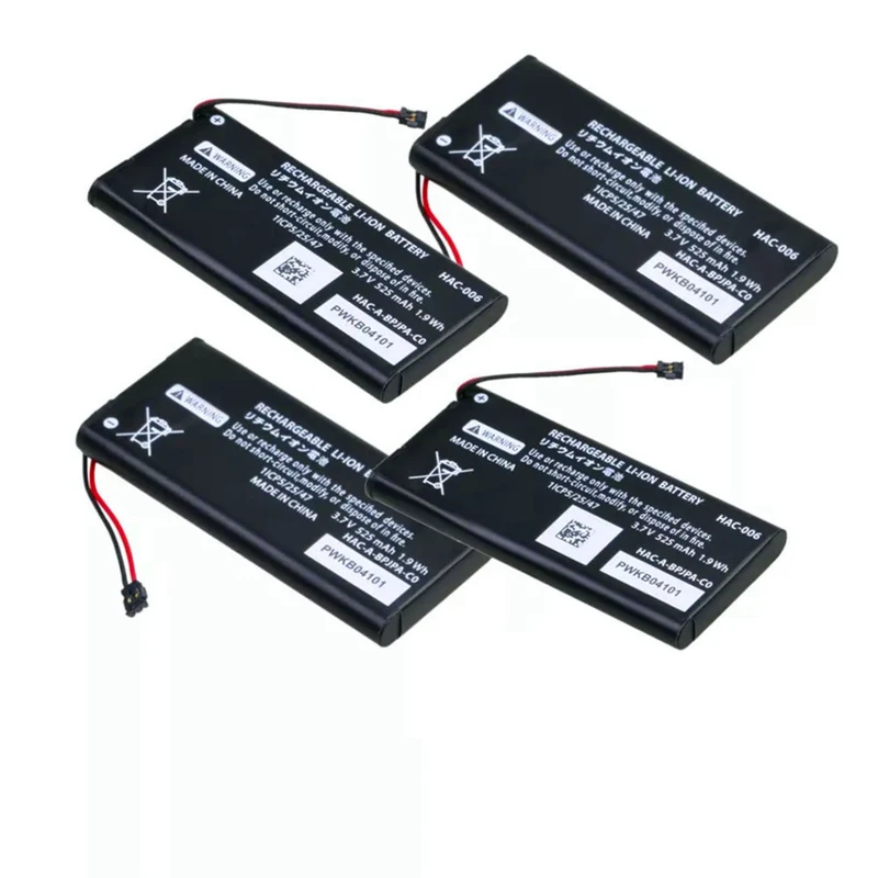 4Pcs 525mAh HAC 006 Battery for Nintendo Switch HAC 006 HAC 015 HAC 016 Switch NS Joy Con controller