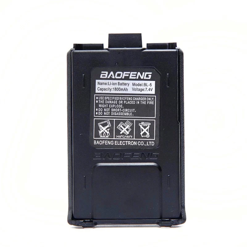 2pcs Baofeng UV 5R BL 5 1800mah Battery Plus Compatible RT 5R RT5R walkie talkies UV5R