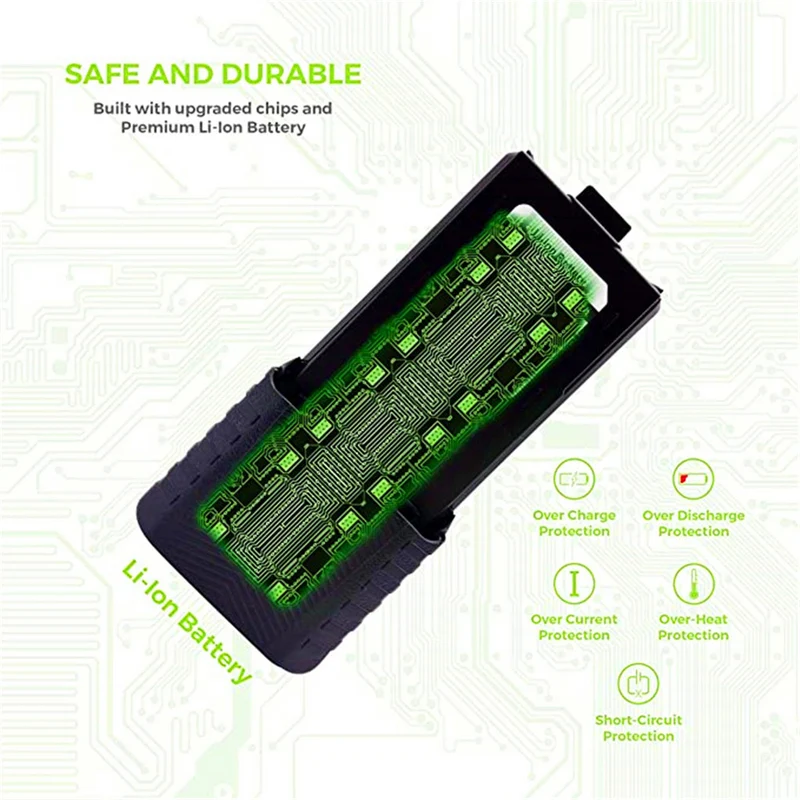 BaoFeng, BTECH BL 5L 3800mAh Li-Ion battery, large capacity battery, suitable for UV 5X3, BF F8HP and UV 5R radios