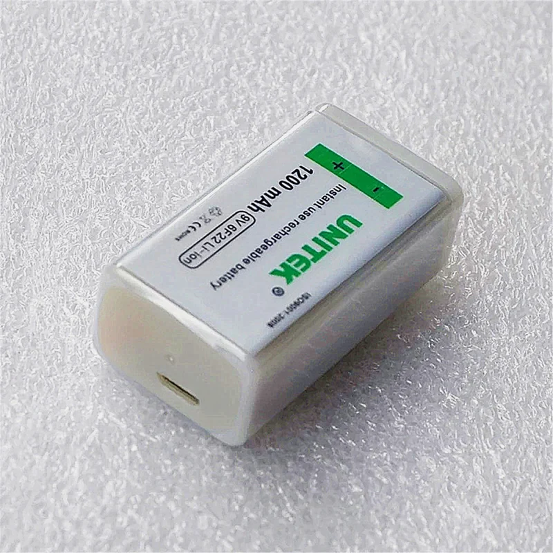 2PCS USB 9V Lithium Ion Battery Pack 1200mAh 6F22 Lithium Battery Microphone Guitar EQ Smoke Detector Multimeter Helicopter