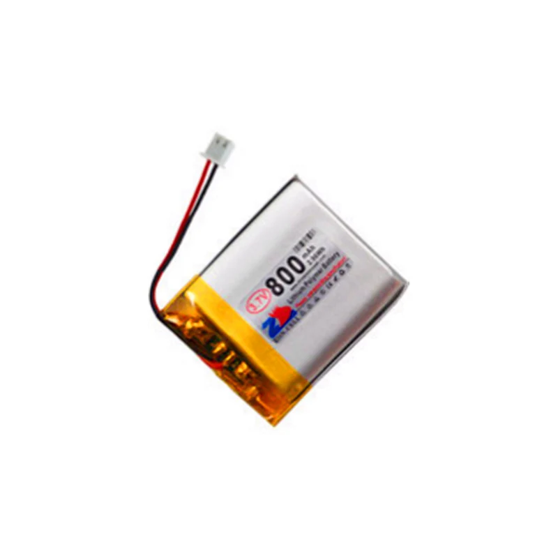 2pcs 3.7V 800 mAh XH2.54 forward plug 603040 loudspeaker recorder polymer lithium battery