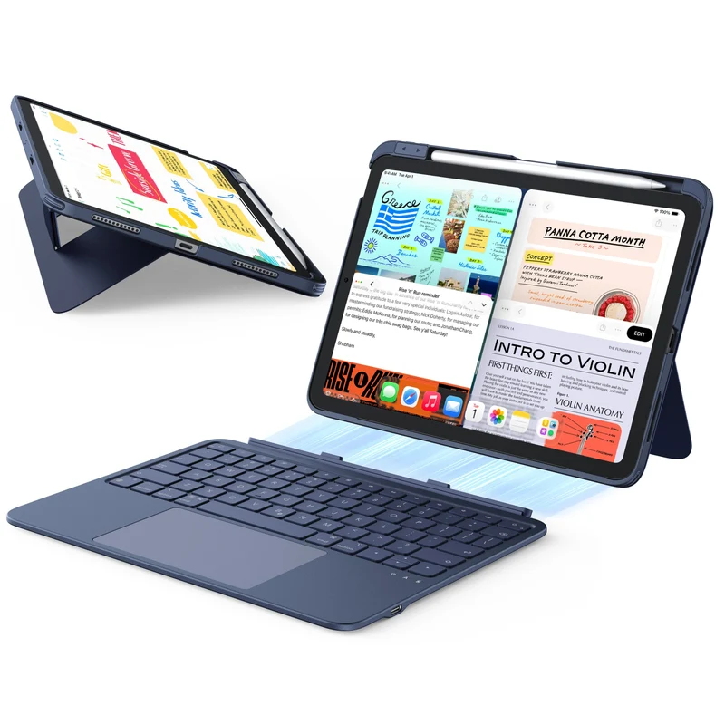 iPad Air 10.9"(5th/4th Gen ) Flex Keyboard Case (Detachable)- US Layout-Blue