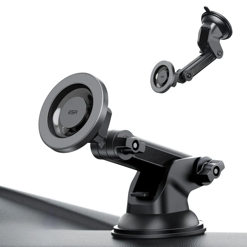 Dashboard Car Phone Mount (HaloLock) - Black