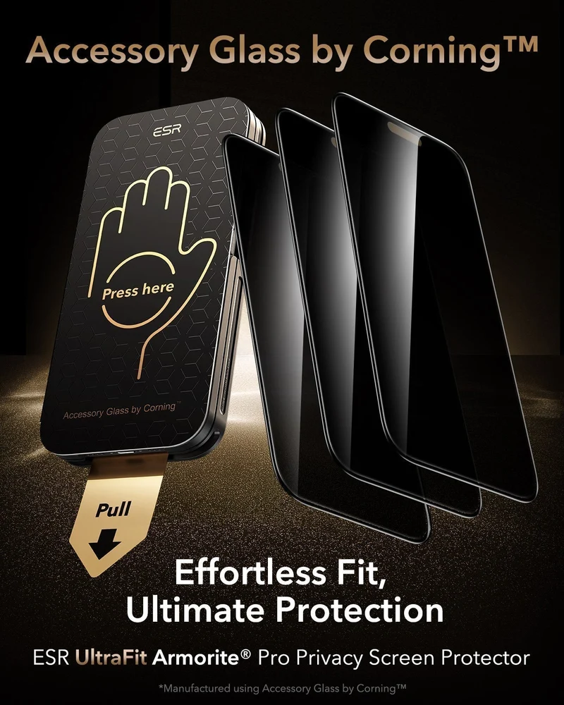 iPhone 17 Bundle Cyber Tough Magnetic Case (Stash Stand) and Armorite Pro Privacy Screen Protector - Navy Blue