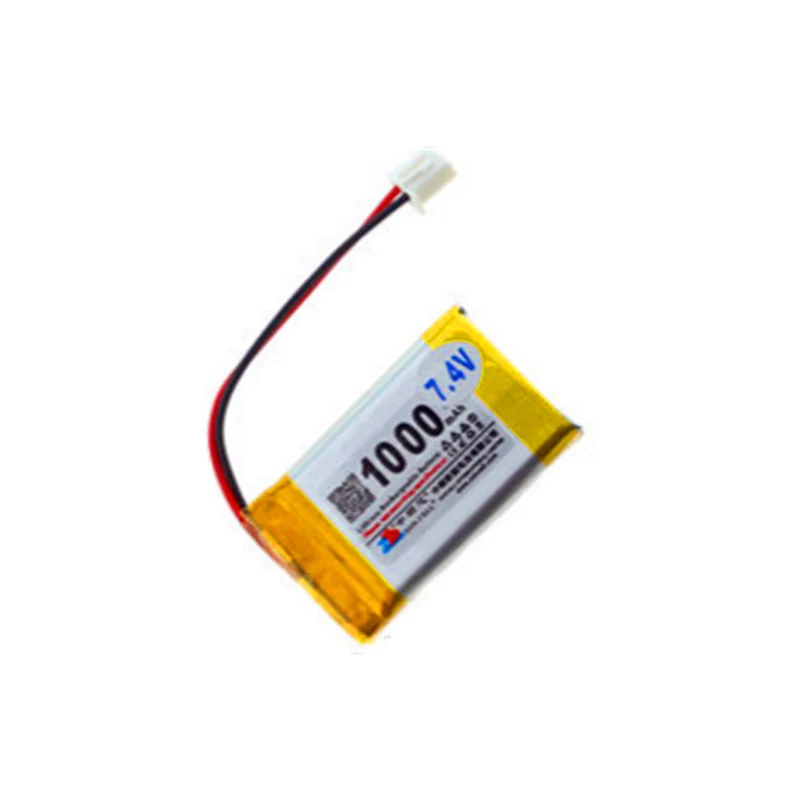 2pcs 7.4 V 1000 mAh parallel thickened XH2.54 inverted connector 802540 polymer lithium battery pack