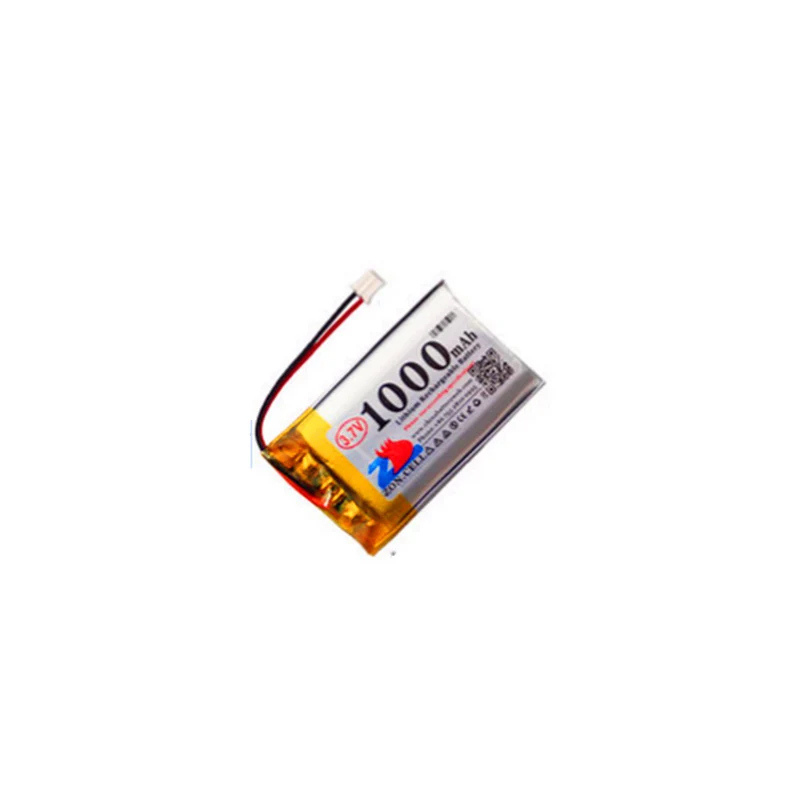 4pcs 3.7 V 1000 mAh PH2.0 positive connector 802540 polymer lithium battery
