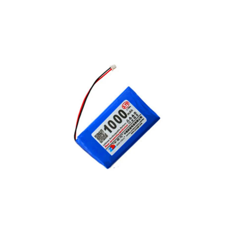 4pcs 3.7 V 1000 mAh MX1.25 positive plug blue package 802540 polymer lithium battery