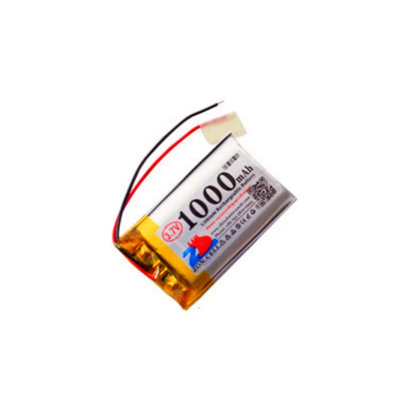 4pcs 3.7 V 1000 mAh only socket without plug 802540 polymer lithium battery