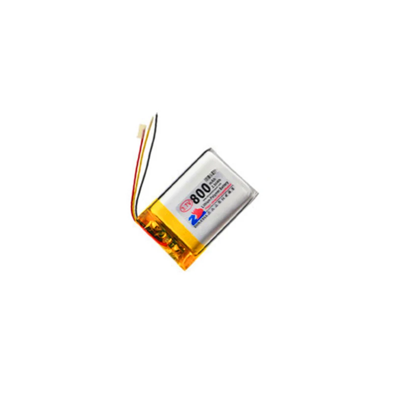 4pcs 3.7V 800mAh three-wire without connector 702535 Bluetooth radio digital polymer lithium battery