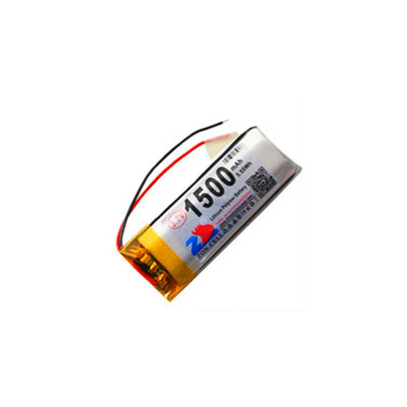 2x 1500mAh 3.7V socket 102050 lithium polymer battery for portable devices and instruments