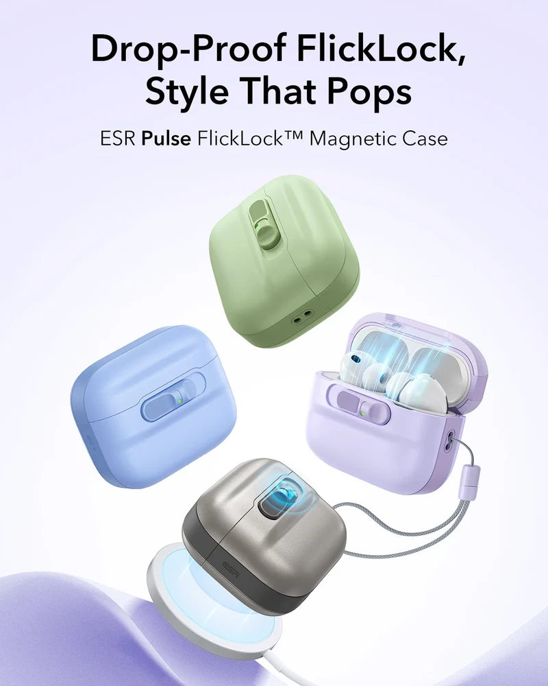 AirPods Pro 3 Pulse FlickLock Magnetic Case - Purple