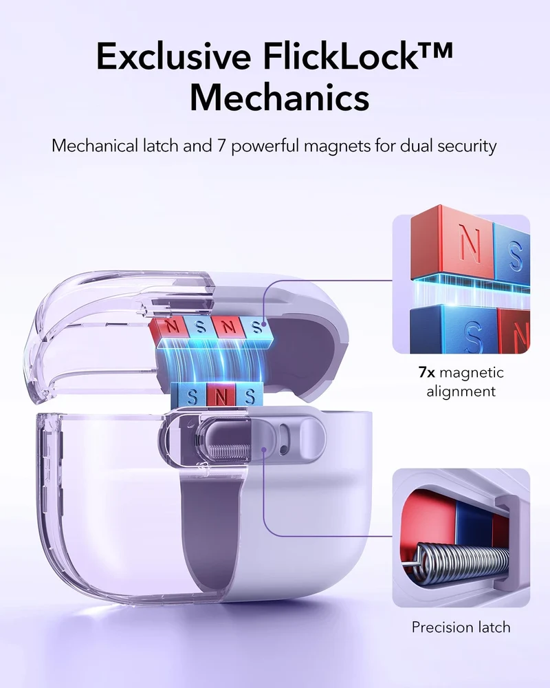 AirPods Pro 3 Pulse FlickLock Magnetic Case - Purple