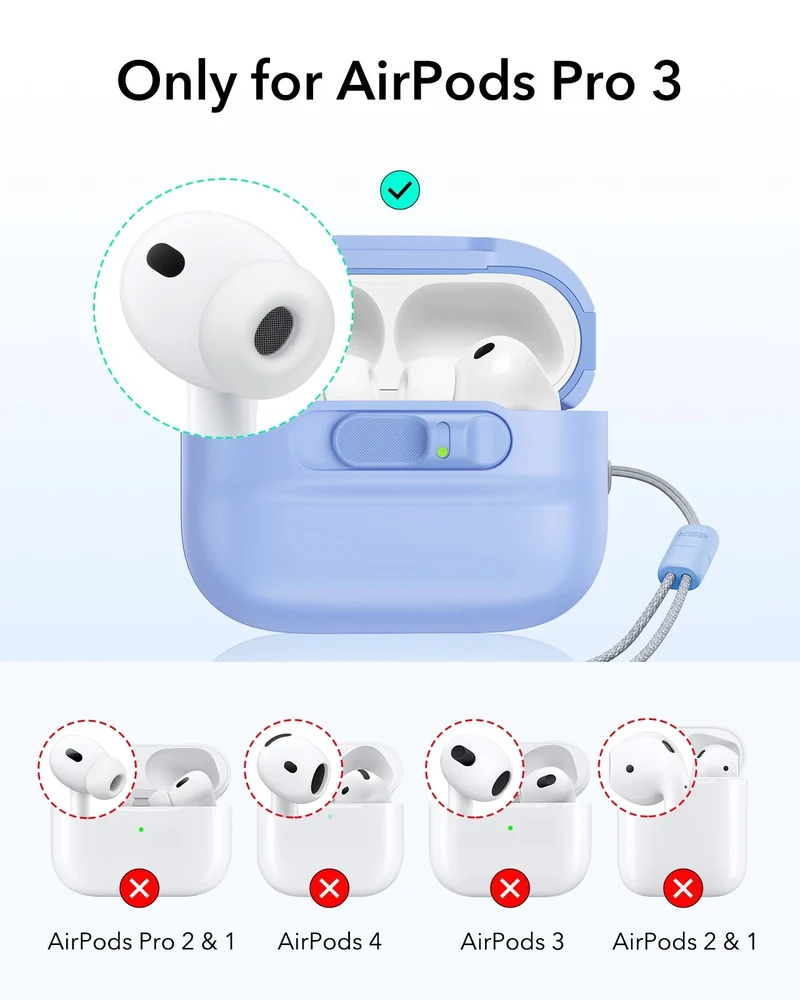 AirPods Pro 3 Pulse FlickLock Magnetic Case - Light Blue