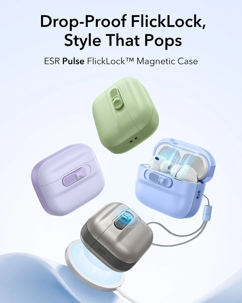 AirPods Pro 3 Pulse FlickLock Magnetic Case - Light Blue