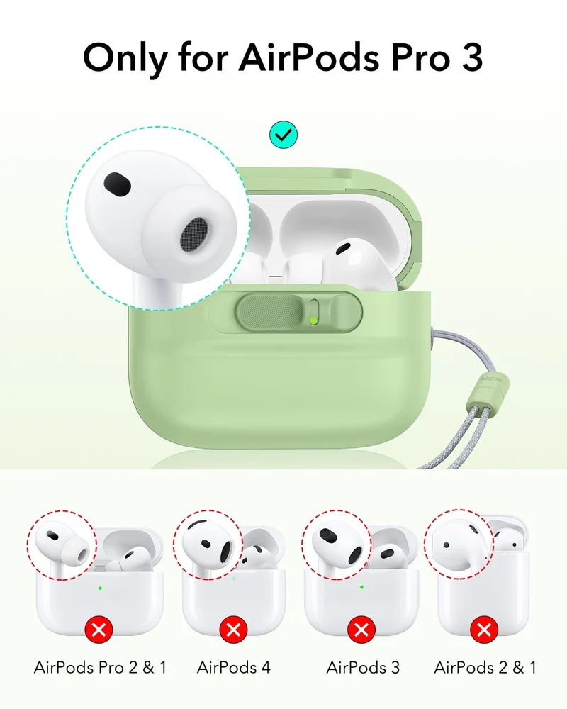 AirPods Pro 3 Pulse FlickLock Magnetic Case - Light Green