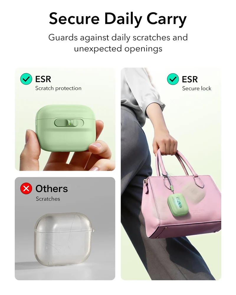 AirPods Pro 3 Pulse FlickLock Magnetic Case - Light Green